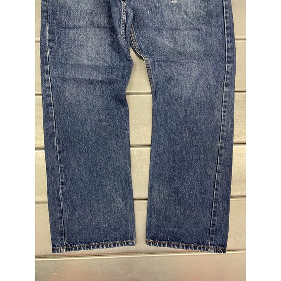 Levis 514 Jeans Mens 36X30 Blue Medium Wash Denim Slim Straight 100% Cotton - Picture 5 of 16